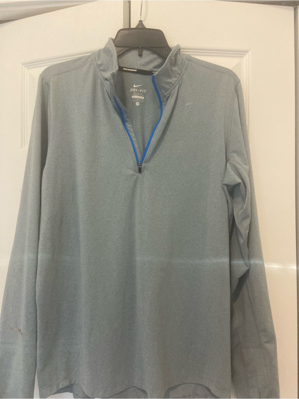 Nike Men's Light blue Dri-FIT Quarter-Zip Shirt Jacket with Blue Trim